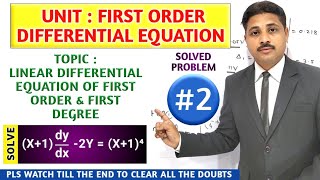 FIRST ORDER DIFFERENTIAL EQUATION | LINEAR DIFFERENTIAL EQUATION WITH CONSTANT COEFFICIENT LECTURE 2