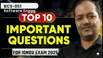 Important Questions Revision BCS-051 Software Engg. #bcs051 #ignou #ignoubca