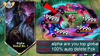 ALPHA FULL TRUE DAMAGE BUILD IS BROKEN!! THEY THINK I'M USING CHEAT!💀(must try) - MLBB