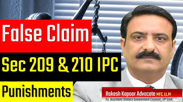 Section 209 IPC | Sec 210 IPC | Punishment for False Claim in Court | IPC Lecture Series | #viral