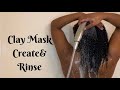 CLAY MASK | CREATE AND RINSE | ASMR | BLACK HAIR