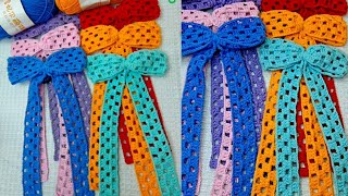 Super Beautiful Crochet Bow Tutorial || Easy Crochet Hair Bow Tutorial