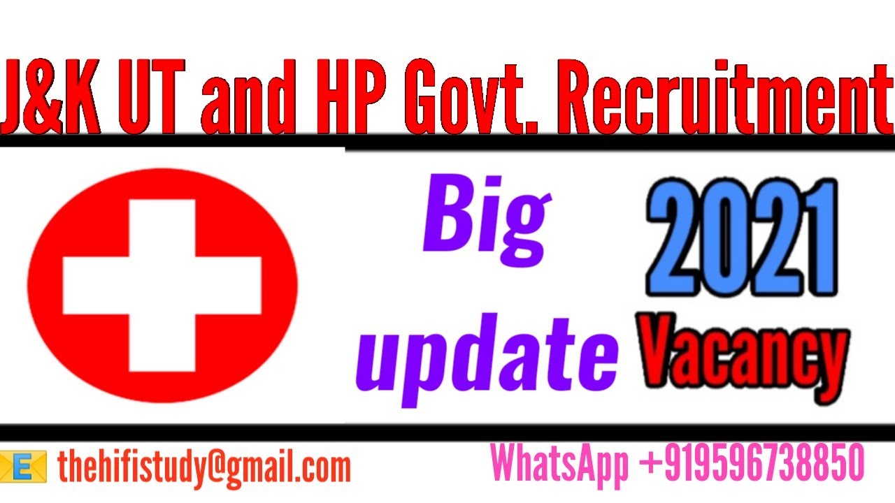 J&K UT and HP Govt Recruitment 2021 || Big Update