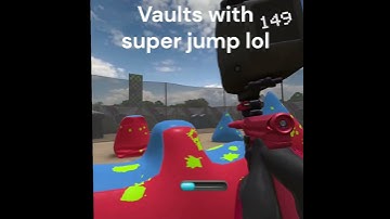 Vaulting in Paintball Playground VR