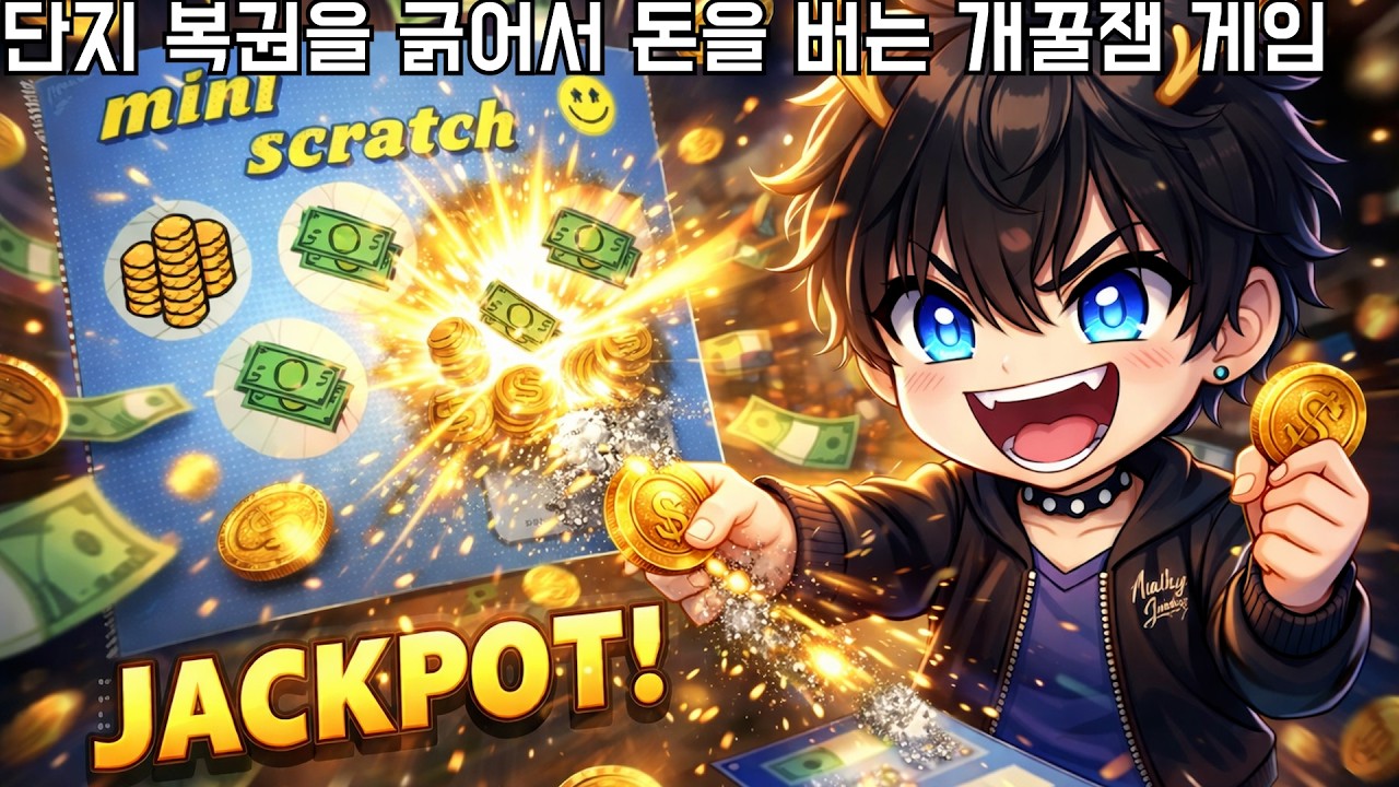 [스크릿치 스크래치] 단지 복권을 긁어서 돈을 버는 개꿀잼 게임! (Scritchy Scratchy)