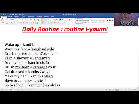 Daily Routine In Moroccan Arabic - Learn Darija With Katie
