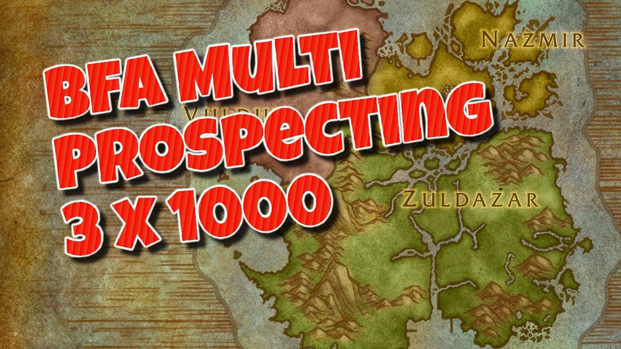 BfA | Jewelcrafting | Best Ore to Prospecting | 3x1000 Multi Test