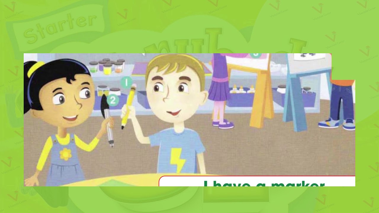 EEC English Center Everybody Up Starter Unit 1 Art Class - YouTube
