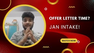 Offer letter time taken by Colleges in Canada for jan intake 2023