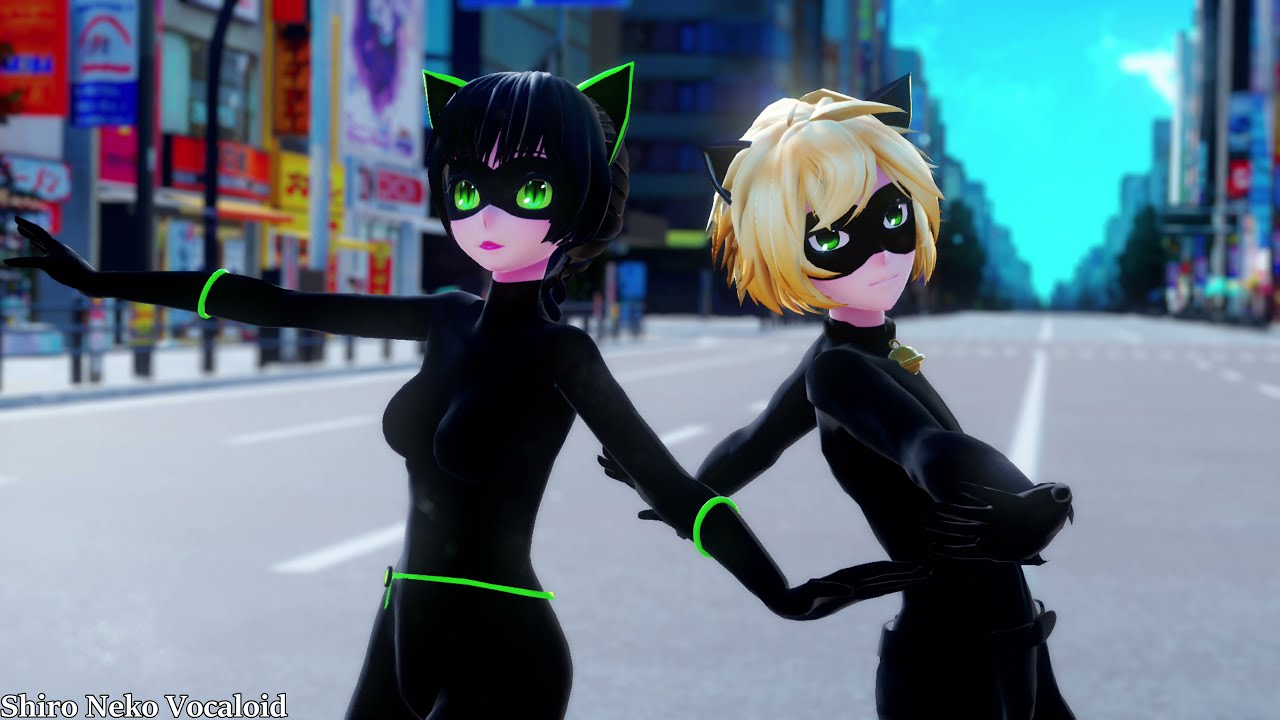 【MMD Miraculous】Go Again!【Lady Noire×Chat Noir】【60fps】