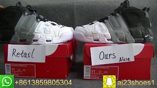 nike uptempo fake vs real