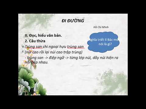 Văn 8: Đi đường