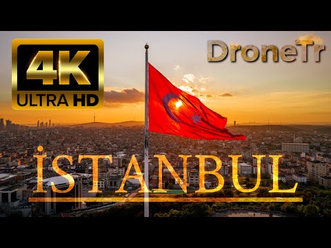 İstanbul 4K UltraHD Türk Bayrağı Gün Batımı