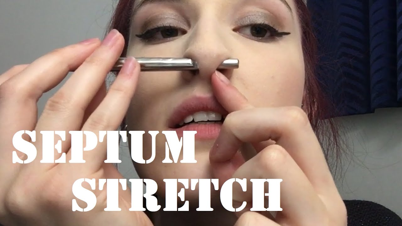 8mm 0 Gauge Septum Stretch Thetarative Youtube