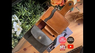 Making  a Premium Bifold Leather Wallet , PDF Pattern, by #vikingsleatherdesign