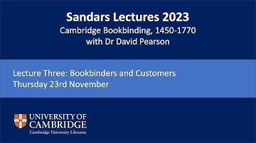 Sandars Lectures 2023: Lecture Three