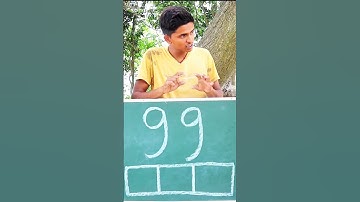 how to write 99 in three box #challenge #riddle