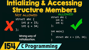Initializing & Accessing the Structure Members