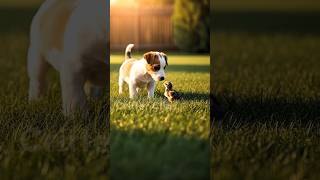 Brave Puppy Guides anLost ChicknHome #shorts  #dog  #chicks  #cuteanimals  #aianimals
