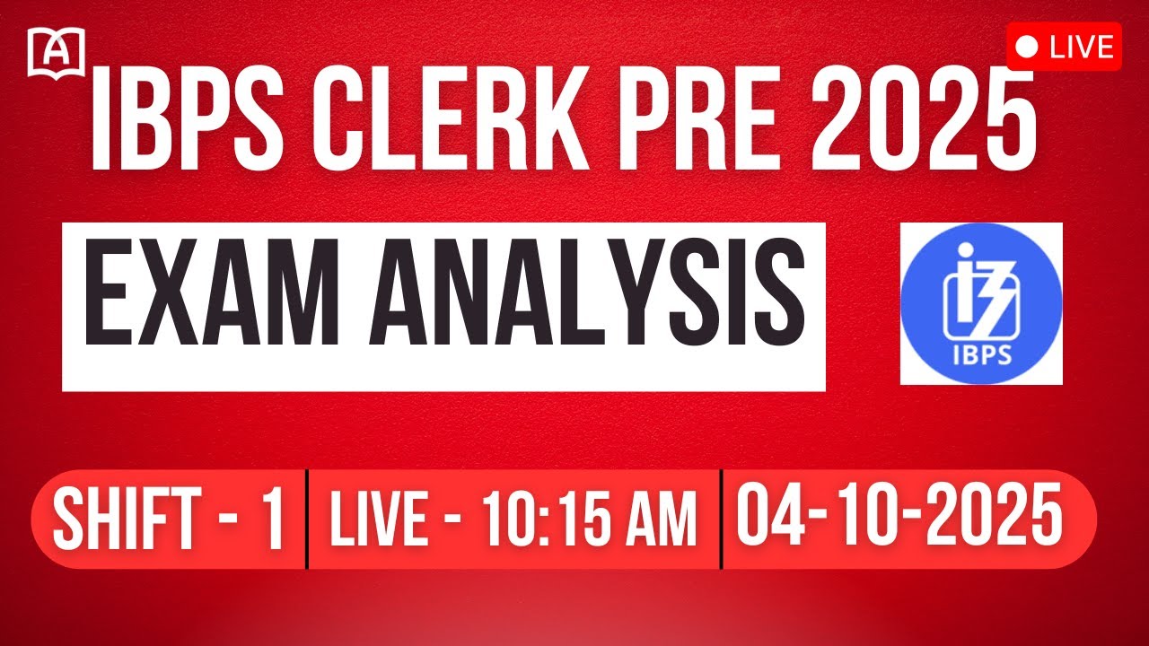 IBPS CLERK PRELIMS EXAM ANALYSIS (4 OCT 2025 SHIFT 1) | EXAM ANALYSIS # ...