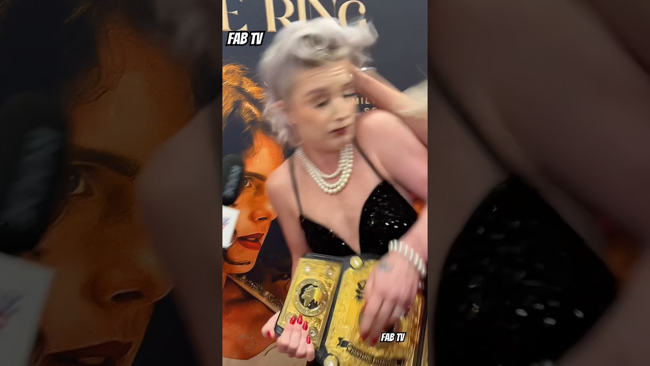 Wrestler Toni Storm gets rushed on the red carpet by Mariah May at the “Queen of the Ring”