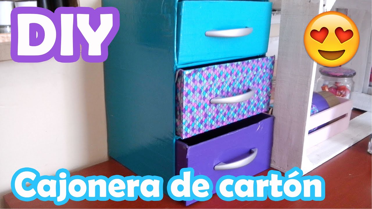 DIY ♥ Cajonera de cartón ♥ - YouTube