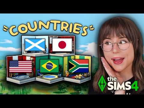 Each Room is a Different COUNTRY in The Sims 4 | part 2