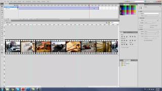 How to create a film strip with photos rolling. Photoshop and Flash CS5