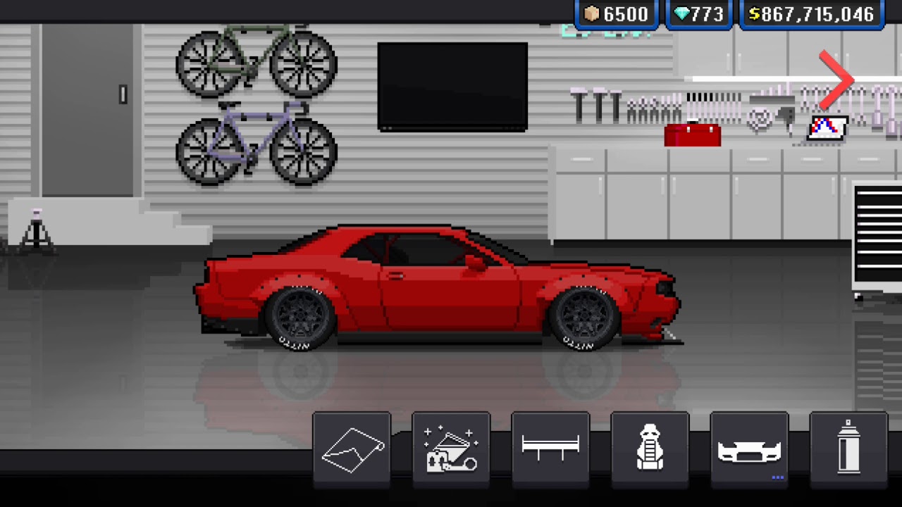 Restoring a wrecked hellcat [pixel car racer] .