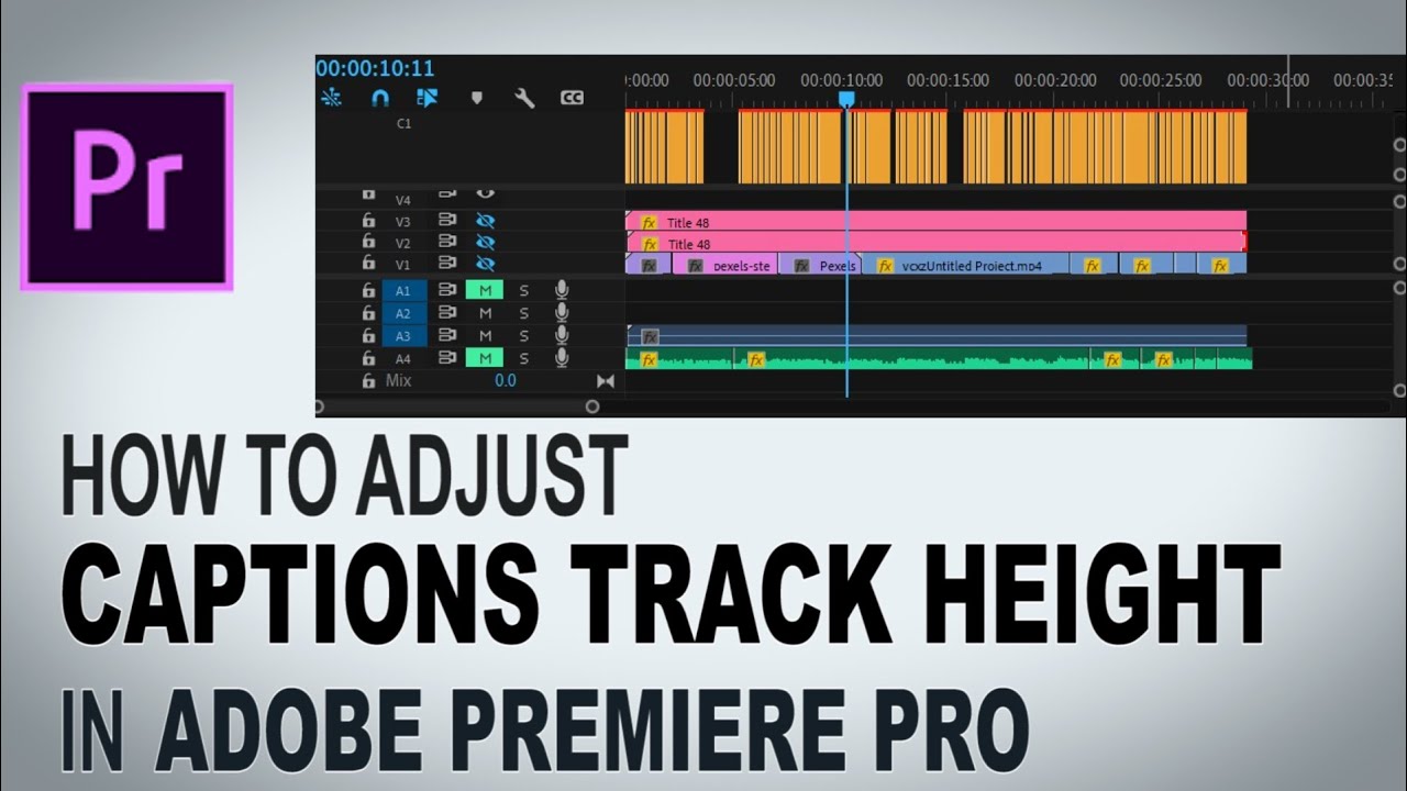 How To INCREASE CAPTIONS TRACK HEIGHT in Premiere Pro - YouTube
