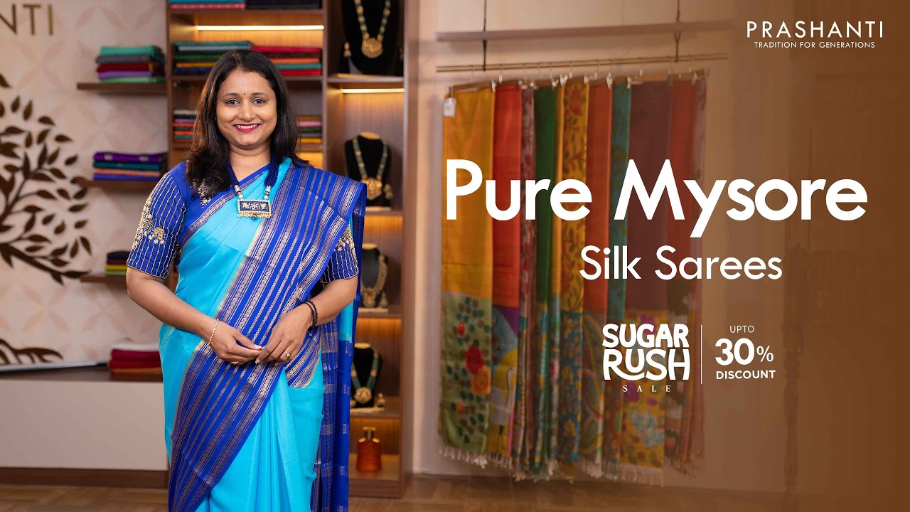 Pure Mysore Silk Sarees @ Rs.5850/- | Upto 30% OFF | Prashanti