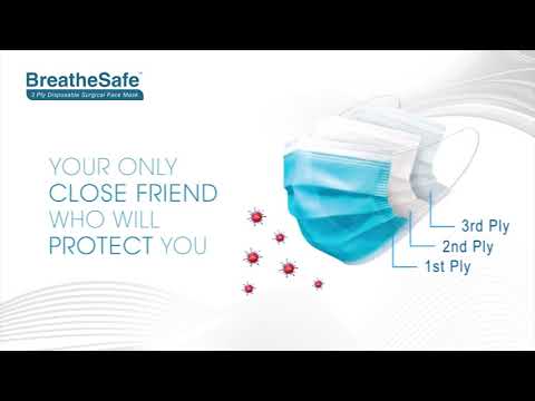 BreatheSafe 3 Ply Disposable Surgical Face