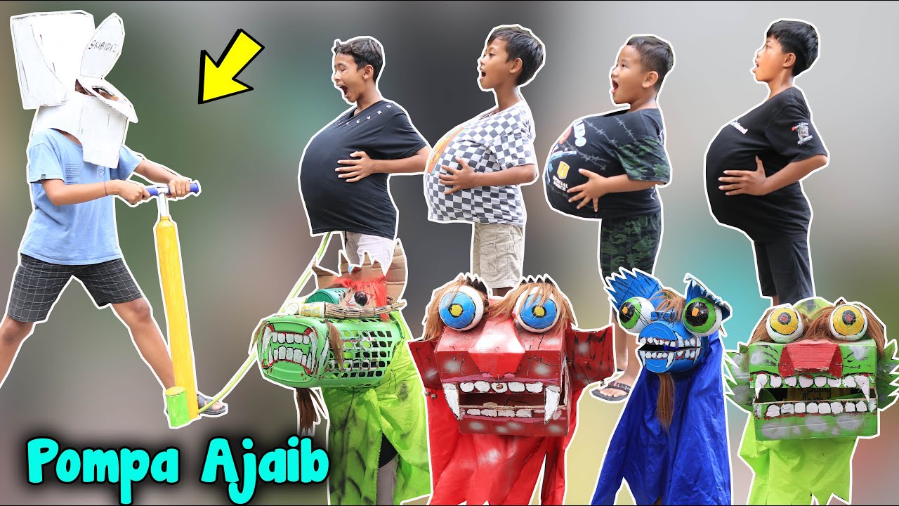 💥MELEEDAAK‼️ PERUT B0C1L DI POMPA AJAIB JADI BARONGAN JELEK