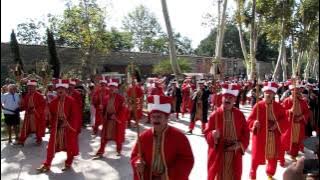 Ottoman military band marching into Topkapi Palace