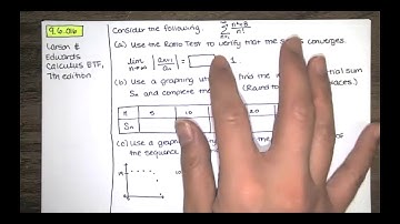 Prob. 9.6.016 - Show that the series converges using ratio test. Find partial sums. -Calc II HW Help