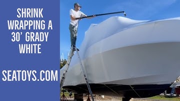 Boat Shrink Wrapping. 30 Grady White.