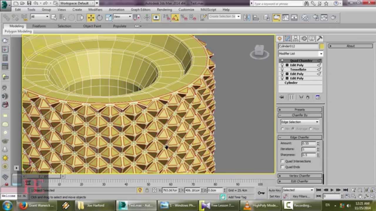 3DS MAX Tutorial 1 Modeling Knurls - YouTube