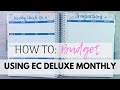 HOW TO: Budget Using Erin Condren Deluxe Monthly Planner || Morey June Designs