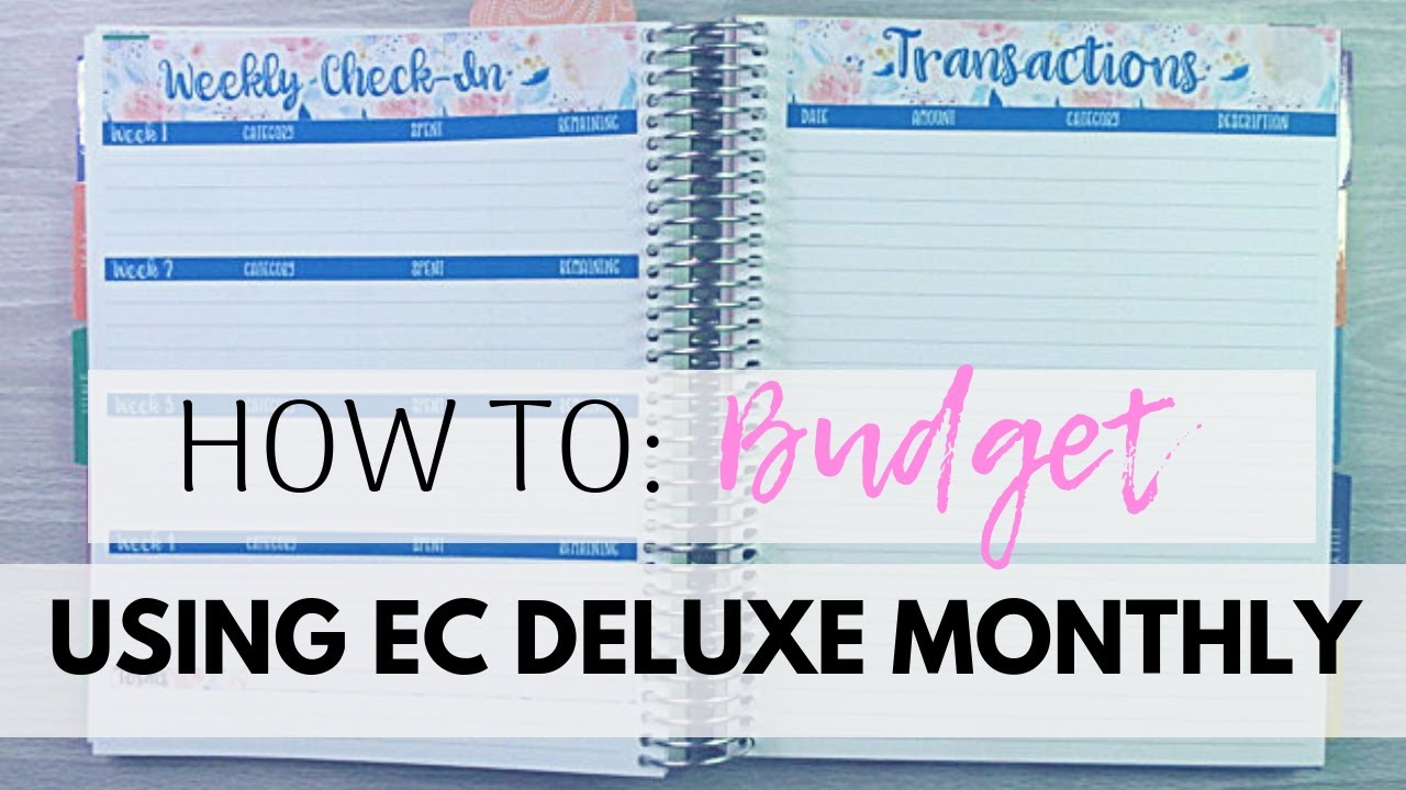 HOW TO: Budget Using Erin Condren Deluxe Monthly Planner || Morey June ...
