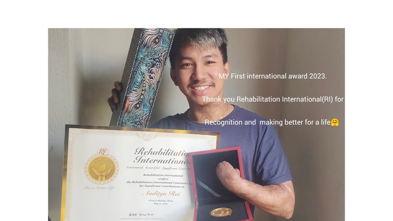 My First Award 2023 Better for a life By Rehabilitation international ...