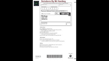 Edexcel - iGCSE - Biology - Paper 2B - June 2022 - Solutions By Mr Harding