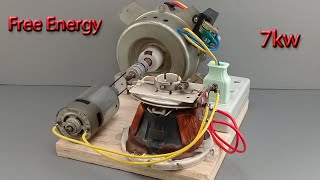 How To Make Free Energy Generator With TV Tools & Fan Motor Connect Spring Machine