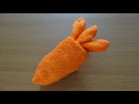 How To Make A Towel Carrot おしぼりニンジンの作り方 Youtube