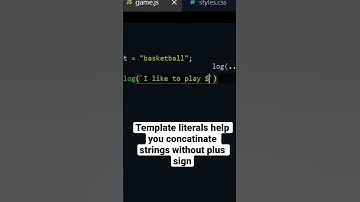 What are template literals in javascript?