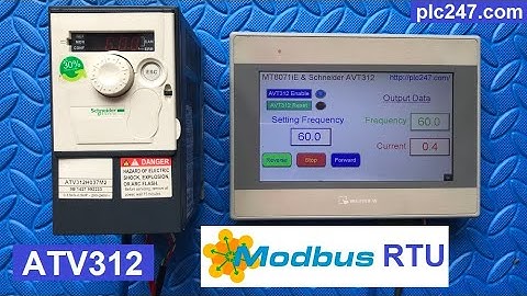 Schneider ATV312 "Modbus RTU" Weintek MT8071iE Tutorial