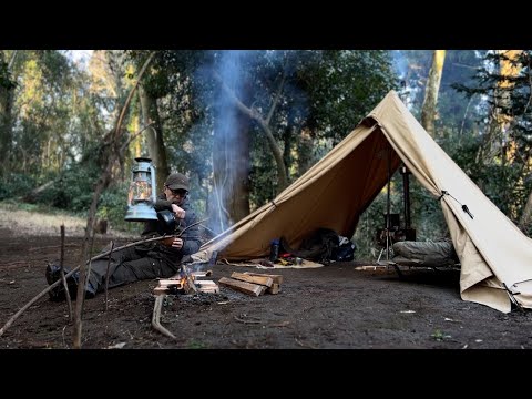 ブッシュクラフトキャンプ - 薪ストーブ、ホットテント、ポットハンガー