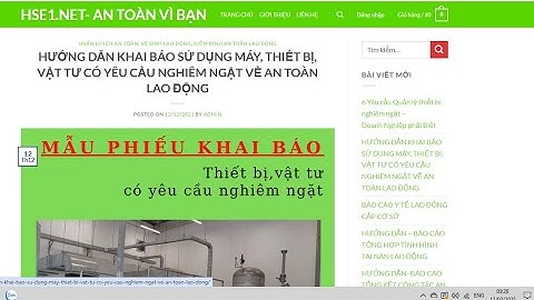 25 1 #HSE1   HUONG DAN KHAI BAO THIET BI CO YEU CAU NGHIEM NGĂT