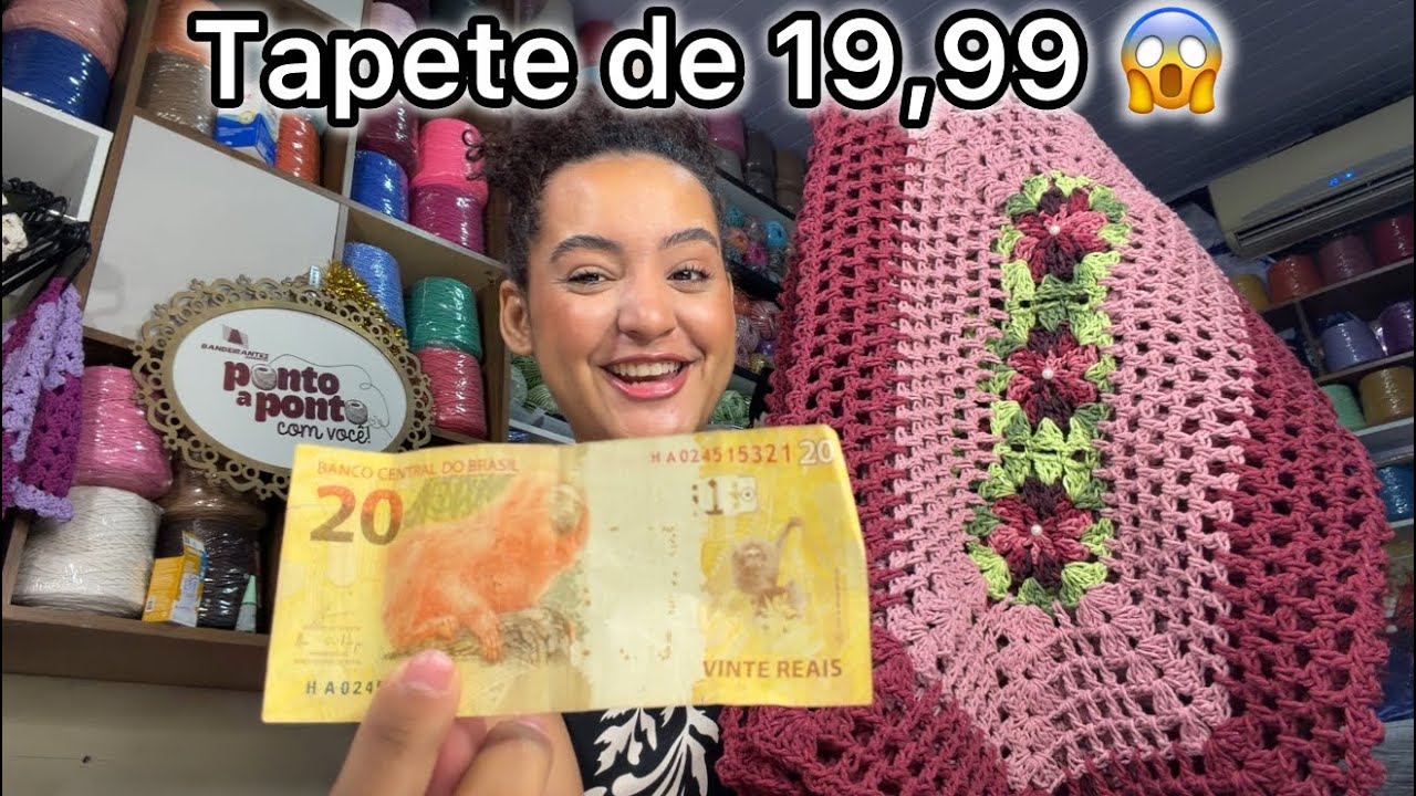 Tapetes de 19,99 😱será quanto que sai cada peça ? Paga pelo menos o barbante ? Tem lucro ? 