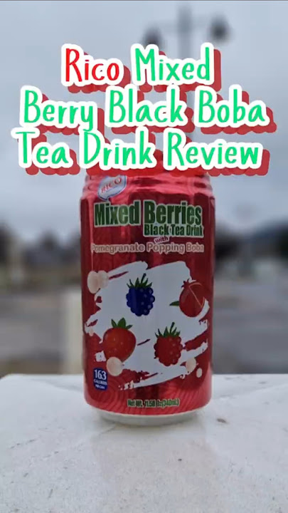 Rico Mixed Berry Black Tea With Pomegranate Boba From Taiwan Review πΉπΌπ΄ #boba #review #rico