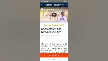 Cryptography and Network Security Nptel Assignment 10 Solution